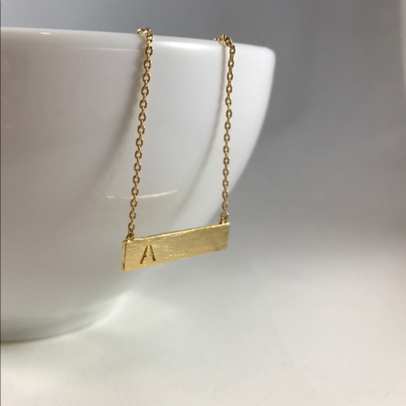 Jewelry - Handmade Horizontal Gold Pendant Necklace